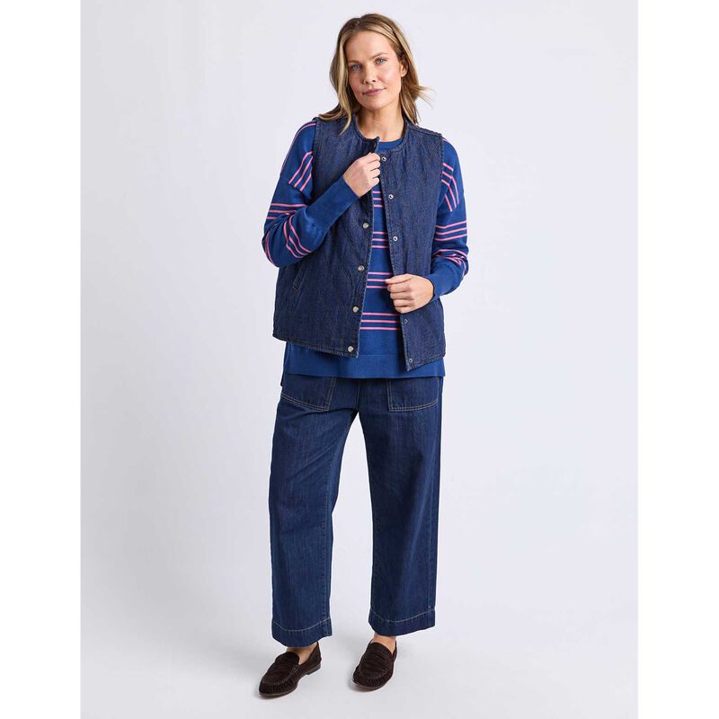 ELM Polly Quilted Denim Vest image number 3